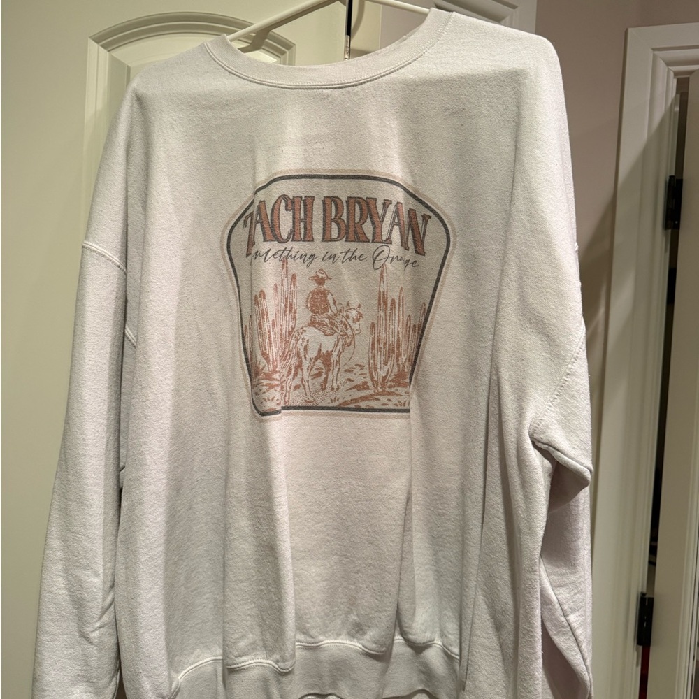 White Zach Bryan Crew Neck